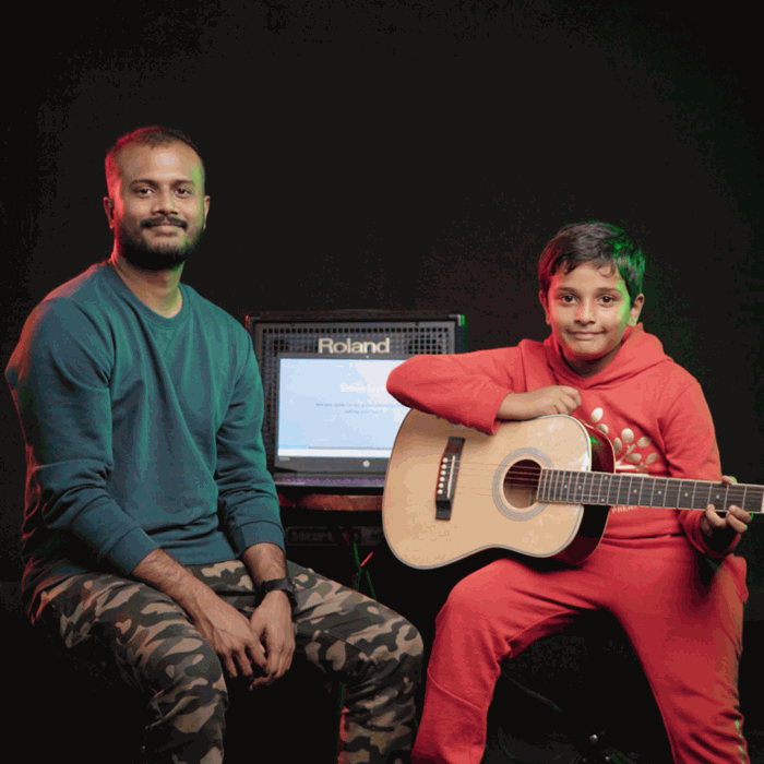 Music Pandit School Shaurya and Advik Guitar Classes